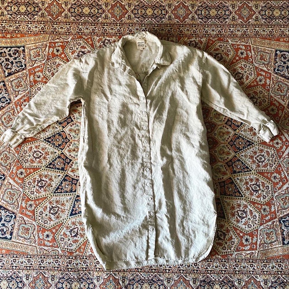 Shop muumuu cocoon shirt dress - Picture 2 of 5